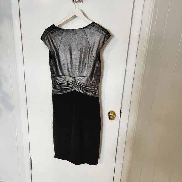 PEWTER AND BLACK COCKTAIL DRESS - Picture 6 of 7